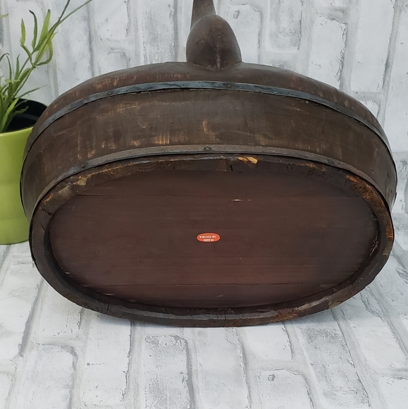 Large Antique 19th Century Chinese Wooden Rice Bucket - Picture 6 of 14